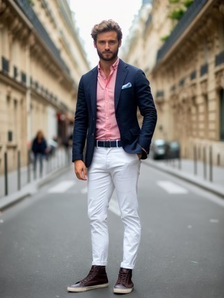 С чем носить темно-синий ремень мужчине