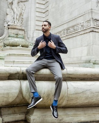 Какие туфли дерби носить с темно-синим пиджаком