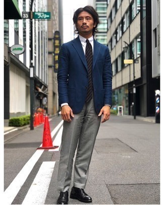 Какие туфли дерби носить с темно-синим пиджаком