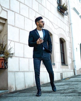 Какие туфли дерби носить с темно-синим пиджаком