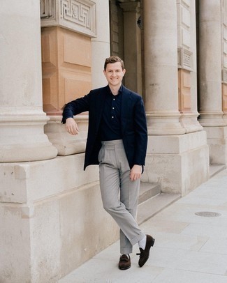 С чем носить темно-синий пиджак мужчине