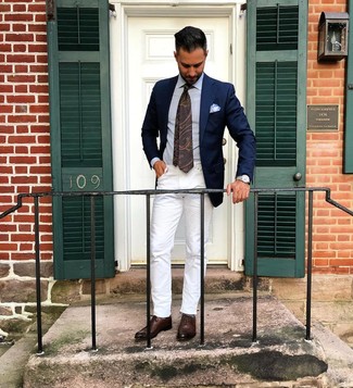 Какие оксфорды носить с темно-синим пиджаком