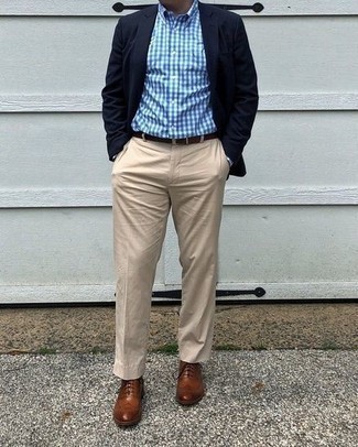 Какие оксфорды носить с темно-синим пиджаком