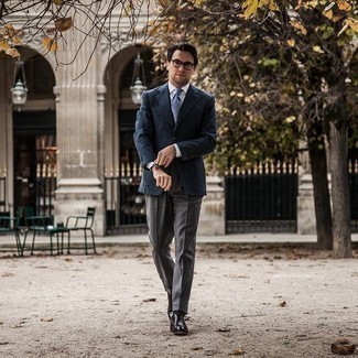 Какие оксфорды носить с темно-синим пиджаком