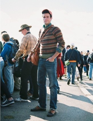 Какие джинсы носить с темно-синими топсайдерами