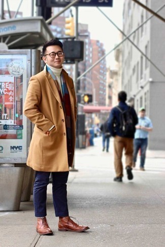 Какие броги носить с темно-синими брюками чинос