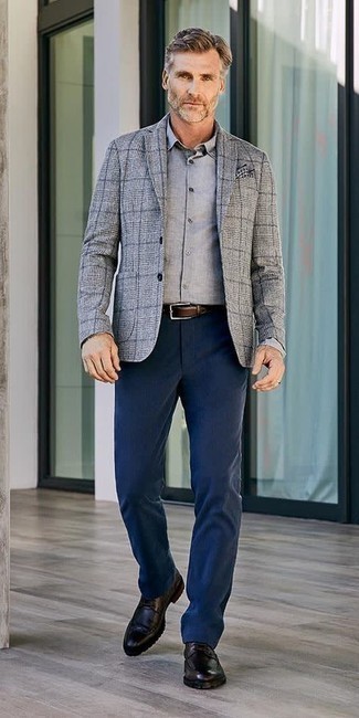 Какие броги носить с темно-синими брюками чинос