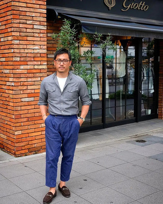 Какие лоферы носить с темно-синими брюками чинос