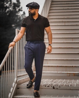 Какие лоферы носить с темно-синими брюками чинос