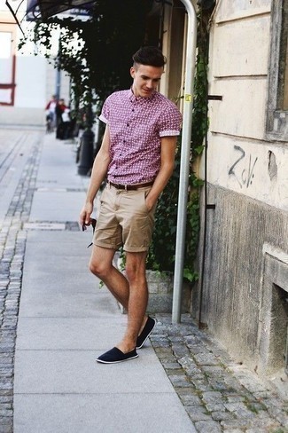 С чем носить темно-синие эспадрильи мужчине