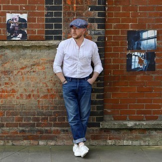 С чем носить темно-синюю кепку мужчине