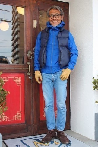 Какие ветровки носить с темно-синей курткой без рукавов мужчине