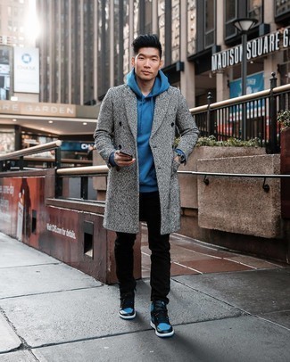 С чем носить темно-синий худи мужчине