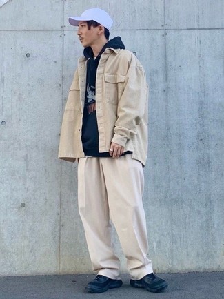 С чем носить темно-синий худи мужчине