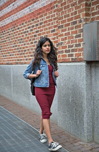 С чем носить темно-синюю куртку женщине