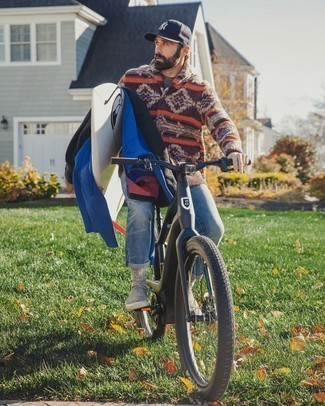 Какие ветровки носить с темно-синими джинсами мужчине