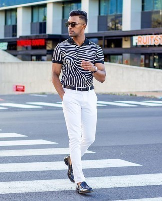 С чем носить темно-синий кожаный ремень мужчине