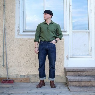 С чем носить темно-синие кожаные часы мужчине