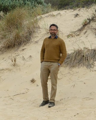 С чем носить темно-синие кожаные часы мужчине