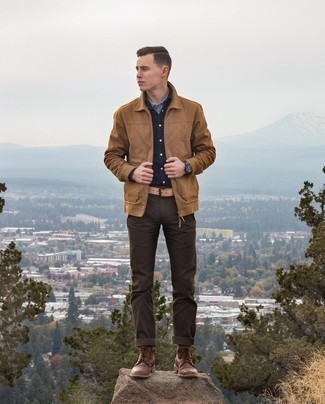 С чем носить темно-синие кожаные часы мужчине