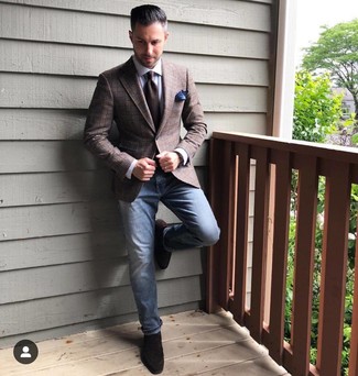 С чем носить темно-синий нагрудный платок