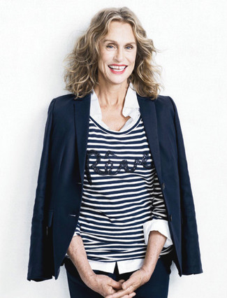 Какие пиджаки носить с темно-синими узкими брюками