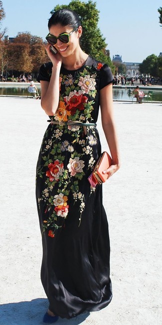 С чем носить темно-синие замшевые туфли