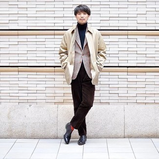 Какие пиджаки носить с темно-синей водолазкой мужчине