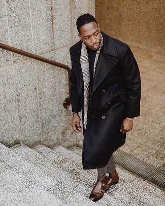 Какие монки носить с темно-синей водолазкой