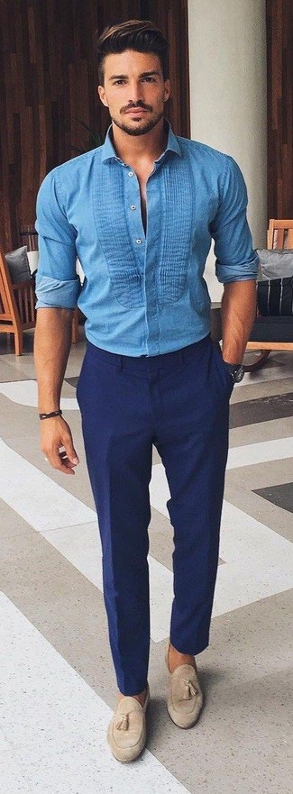 С чем носить темно-синие часы мужчине