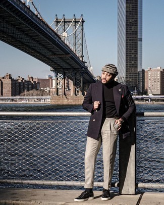 С чем носить темно-синий шерстяной пиджак мужчине