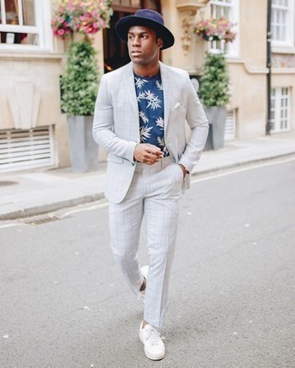 С чем носить темно-синюю шерстяную шляпу мужчине