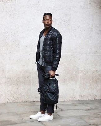 С чем носить нейлоновый рюкзак мужчине