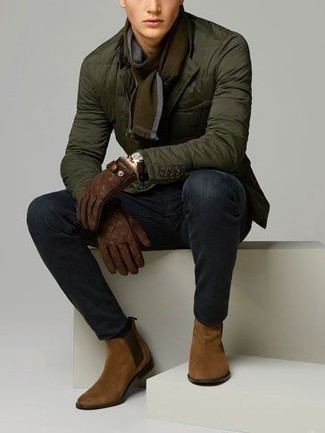 С чем носить нейлоновую куртку-рубашку мужчине