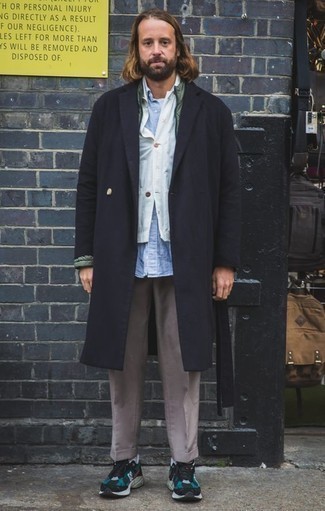 Какие куртки-рубашки носить с оливковыми кроссовками мужчине