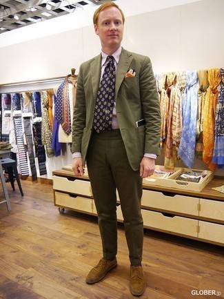 Какие туфли дерби носить с оливковым пиджаком