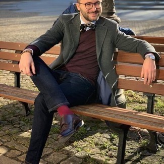 Какие монки носить с оливковым пиджаком