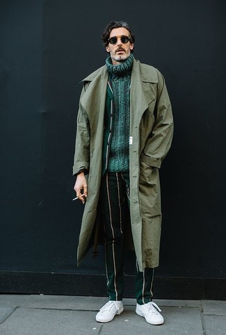 Какие водолазки носить с оливковым пиджаком мужчине
