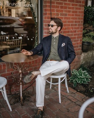 С чем носить оливковые топсайдеры