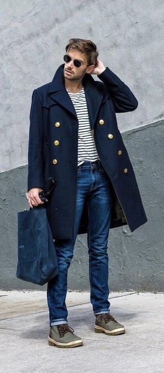 С чем носить оливковые ботинки дезерты из плотной ткани