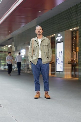 С чем носить оливковые часы из плотной ткани мужчине