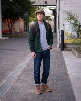 Какие повседневные ботинки носить с оливковым кардиганом мужчине