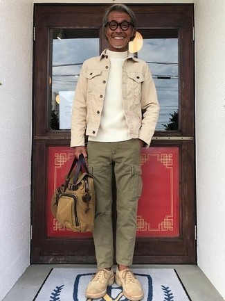 Какие броги носить с оливковыми брюками карго