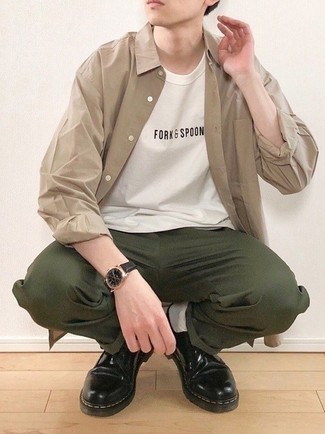 Какие туфли дерби носить с оливковыми брюками чинос