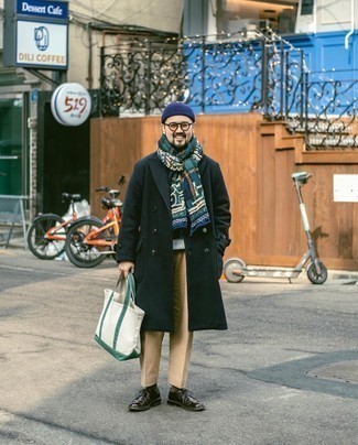 С чем носить оливковое пальто мужчине