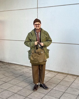 Какие пиджаки носить с оливковой полевой курткой