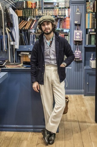 С чем носить оливковую кепку мужчине