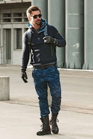 С чем носить оливковые перчатки мужчине