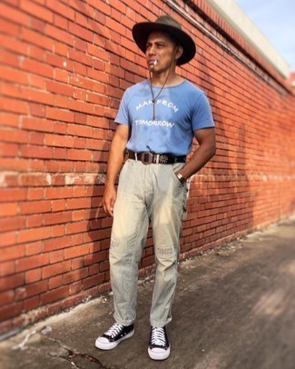 С чем носить оливковую шляпу мужчине