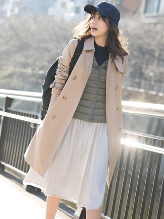 С чем носить оливковую куртку женщине